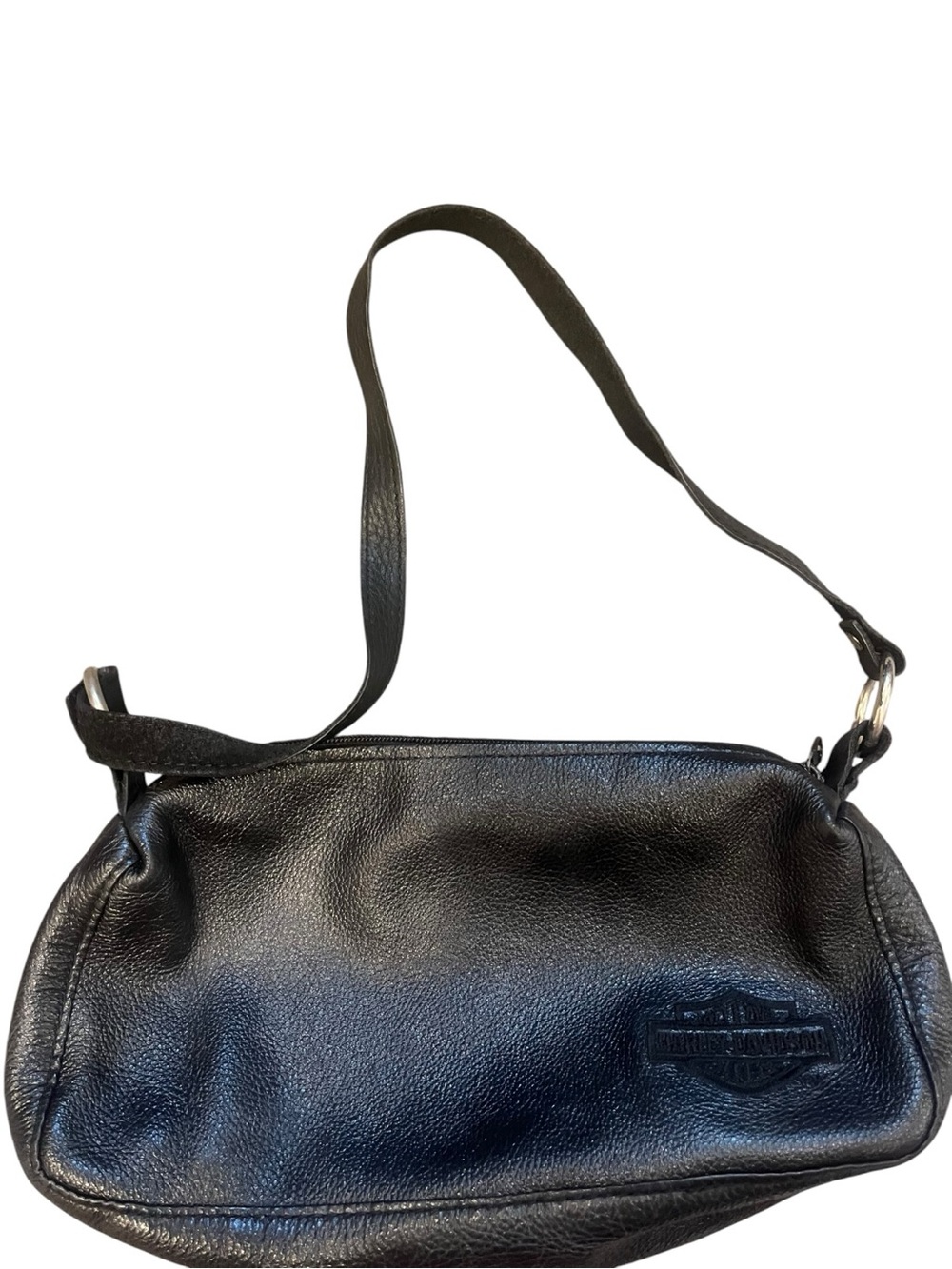Harley-Davidson Black Pebbled Leather Shoulder Bag